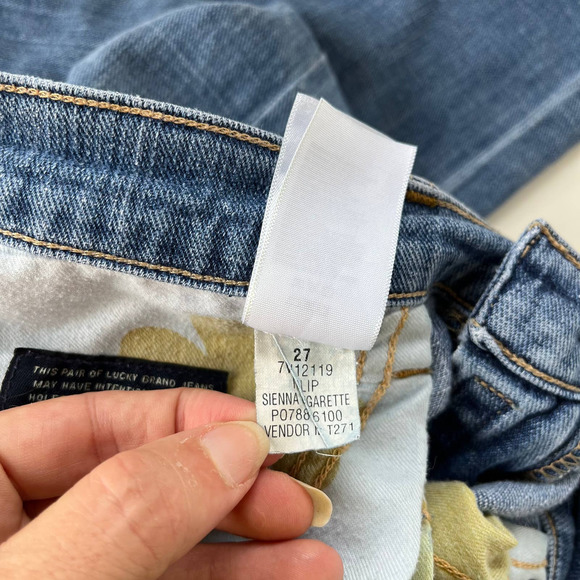 Lucky Brand Sienna Cigarette Womens Jeans Size 4/27 Skinny Mid Rise Denim Blue - Picture 11 of 13